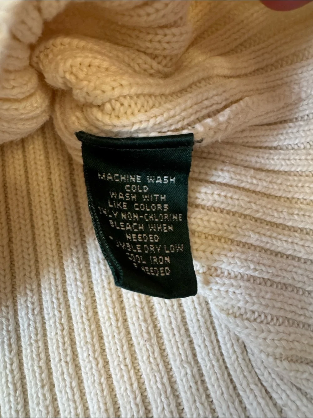 Vintage Lauren Ralph Lauren Ribbed Knit Cardigan Sweater Crest